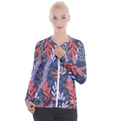 Summer Leaves Casual Zip Up Jacket