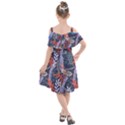 Summer leaves Kids  Cut Out Shoulders Chiffon Dress View2