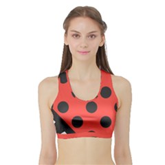 Bug Cubism Flat Insect Pattern Sports Bra With Border by BangZart