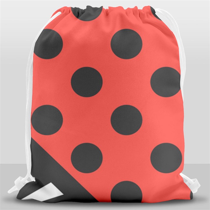 Bug Cubism Flat Insect pattern Drawstring Bag (Large)