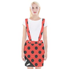 Bug Cubism Flat Insect Pattern Braces Suspender Skirt by BangZart