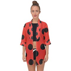 Bug Cubism Flat Insect Pattern Open Front Chiffon Kimono by BangZart