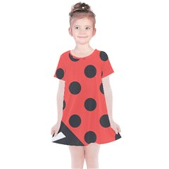 Bug Cubism Flat Insect Pattern Kids  Simple Cotton Dress by BangZart