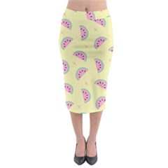 Watermelon Wallpapers  Creative Illustration And Pattern Midi Pencil Skirt by BangZart