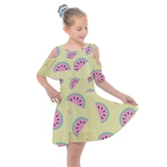 Watermelon Wallpapers  Creative Illustration And Pattern Kids  Shoulder Cutout Chiffon Dress by BangZart