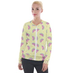 Watermelon Wallpapers  Creative Illustration And Pattern Velour Zip Up Jacket