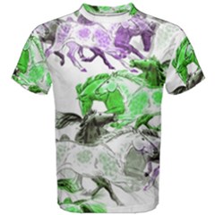 Horse Animal World Green Men s Cotton Tee