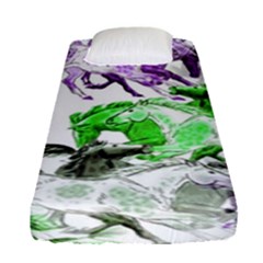 Horse Animal World Green Fitted Sheet (single Size) by BangZart