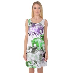 Horse Animal World Green Sleeveless Satin Nightdress by BangZart