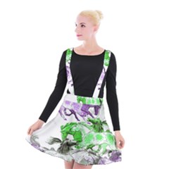 Horse Animal World Green Suspender Skater Skirt by BangZart