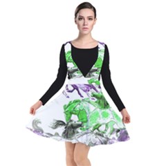 Horse Animal World Green Plunge Pinafore Dress by BangZart