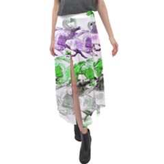 Horse Animal World Green Velour Split Maxi Skirt by BangZart