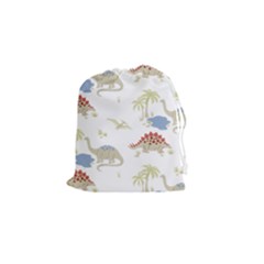 Dinosaur Animal Art Pattern Drawstring Pouch (small) by BangZart