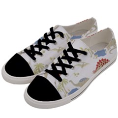 Dinosaur Animal Art Pattern Men s Low Top Canvas Sneakers by BangZart