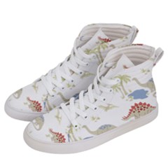 Dinosaur Animal Art Pattern Men s Hi-top Skate Sneakers by BangZart