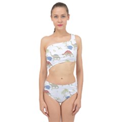 Dinosaur Animal Art Pattern Spliced Up Two Piece Swimsuit by BangZart