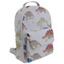 Dinosaur animal Art Pattern Flap Pocket Backpack (Large) View2