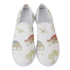 Dinosaur Animal Art Pattern Women s Slip On Sneakers by BangZart