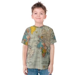 World Map Vintage Kids  Cotton Tee