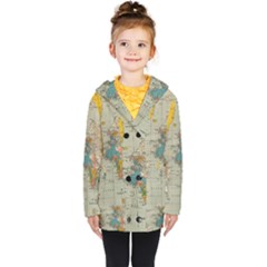 World Map Vintage Kids  Double Breasted Button Coat by BangZart