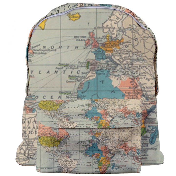 World Map Vintage Giant Full Print Backpack