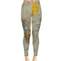 World Map Vintage Inside Out Leggings View3