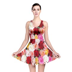 Roses Color Beautiful Flowers Reversible Skater Dress