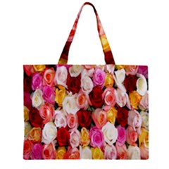 Roses Color Beautiful Flowers Zipper Mini Tote Bag