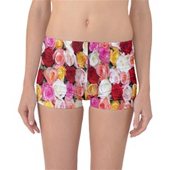 Roses Color Beautiful Flowers Reversible Boyleg Bikini Bottoms