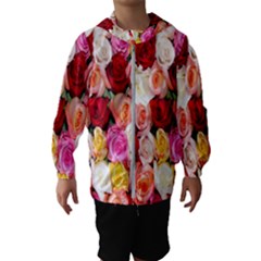 Roses Color Beautiful Flowers Kids  Hooded Windbreaker