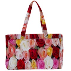 Roses Color Beautiful Flowers Canvas Work Bag by BangZart