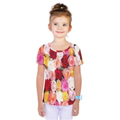 Roses Color Beautiful Flowers Kids  One Piece Tee