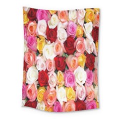 Roses Color Beautiful Flowers Medium Tapestry