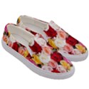 Roses Color Beautiful Flowers Men s Canvas Slip Ons View3