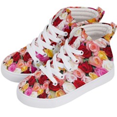 Roses Color Beautiful Flowers Kids  Hi-top Skate Sneakers by BangZart