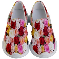 Roses Color Beautiful Flowers Kids  Lightweight Slip Ons