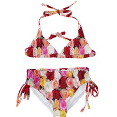 Roses Color Beautiful Flowers Kids  Classic Bikini Set