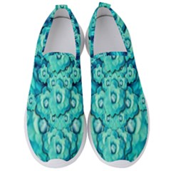 Happy Florals  Giving  Peace Ornate In Green Men s Slip On Sneakers by pepitasart