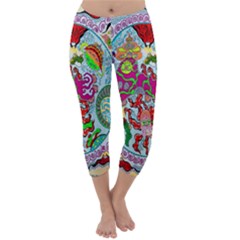 Supersonic Volcanic Splash Capri Winter Leggings  by chellerayartisans