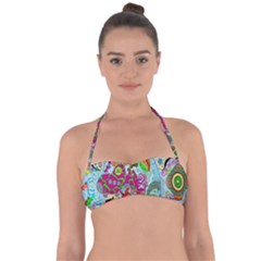 Supersonic Volcanic Splash Halter Bandeau Bikini Top by chellerayartisans