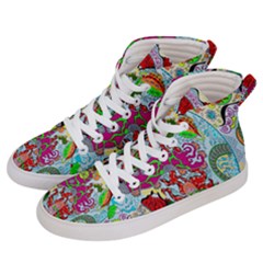 Supersonic Volcanic Splash Women s Hi-top Skate Sneakers by chellerayartisans