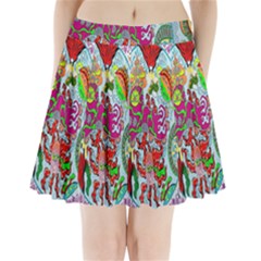 Supersonic Volcanic Splash Pleated Mini Skirt by chellerayartisans