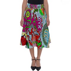 Supersonic Volcanic Splash Perfect Length Midi Skirt by chellerayartisans