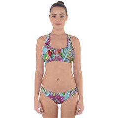 Supersonic Volcanic Splash Cross Back Hipster Bikini Set by chellerayartisans