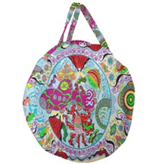 Supersonic Volcanic Splash Giant Round Zipper Tote by chellerayartisans