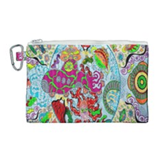 Supersonic Volcanic Splash Canvas Cosmetic Bag (large)