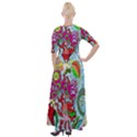 Supersonic volcanic splash Half Sleeves Maxi Dress View2