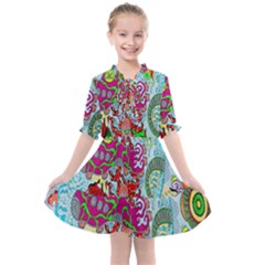 Supersonic Volcanic Splash Kids  All Frills Chiffon Dress