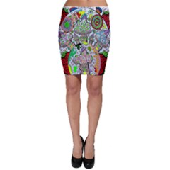 Supersonic Volcanic Mushroom Power Bodycon Skirt by chellerayartisans