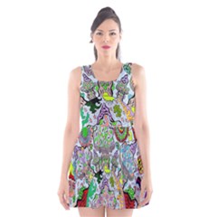 Supersonic Volcanic Mushroom Power Scoop Neck Skater Dress